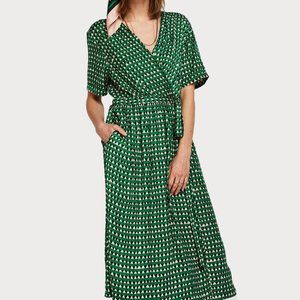 NTW Scotch and Soda Green Wrap Dress - Never Worn